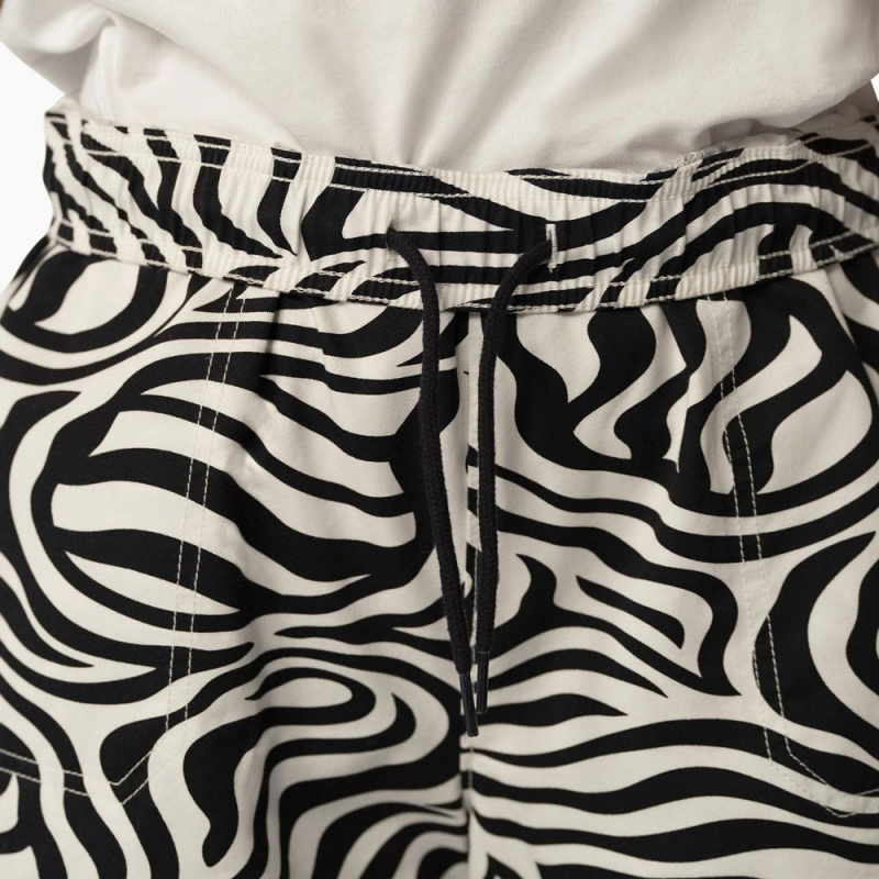 Women's Dickies Zebra Regular Fit Print Shorts Black | 482036HFQ